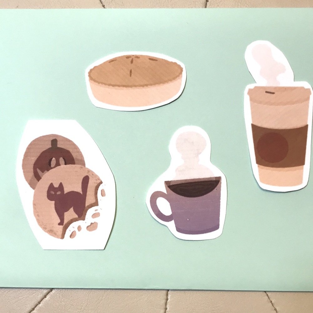 Creatively Original Stickers - FALL (purple mug)